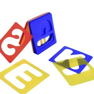 Colorful Alphabet Stencils Set